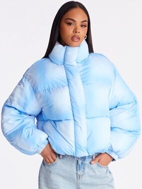 Light Blue Puffer Jacket